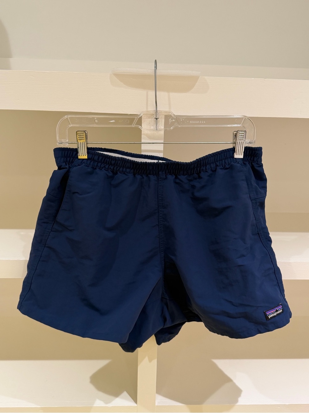 Patagonia 5 inch Baggies (size medium, navy blue)